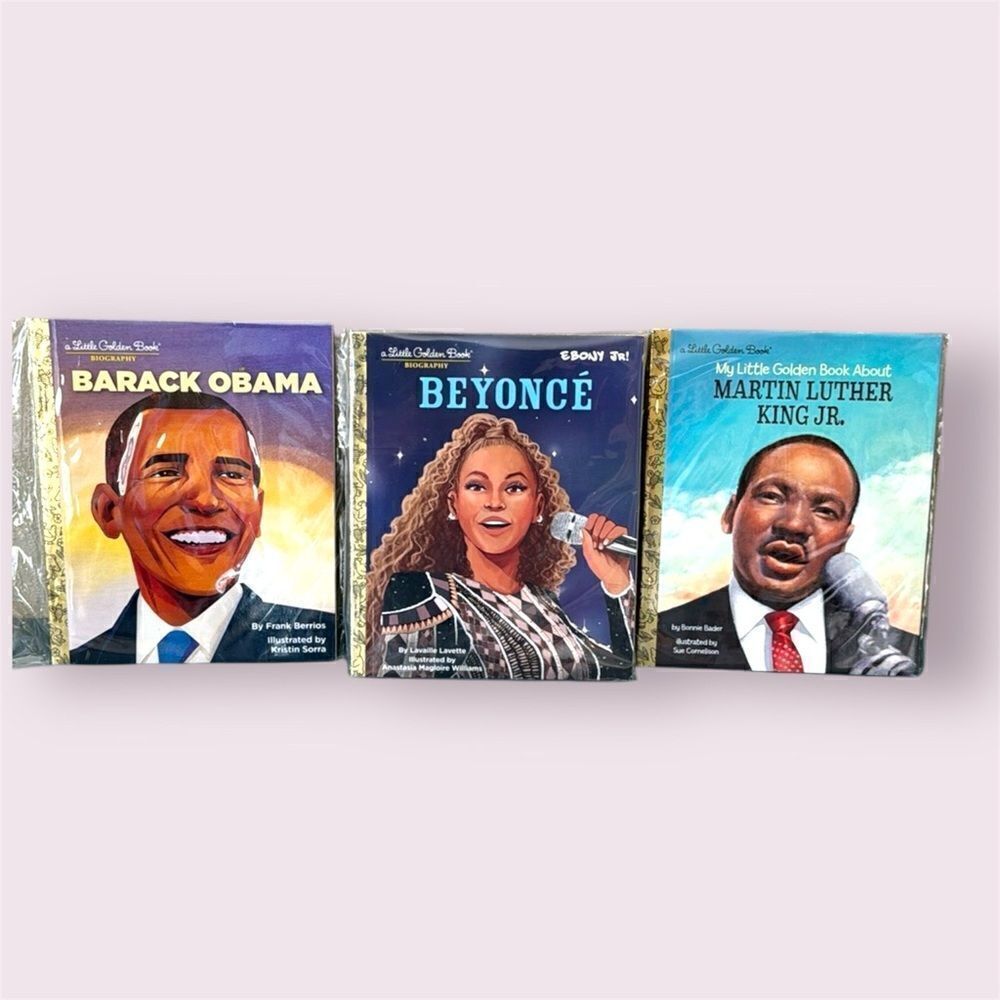 Little Golden Book Lot of 3 Barack Obama, Beyonce & Martin Luther King Jr. *NEW*